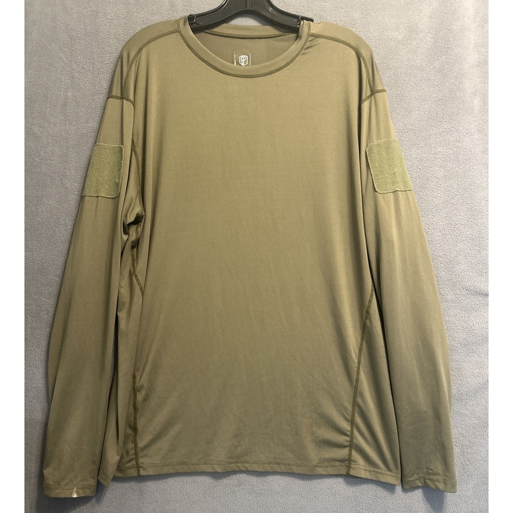 Born Primitive Long Sleeve Range Shirt Mens Size Large Green Adhesive Patches